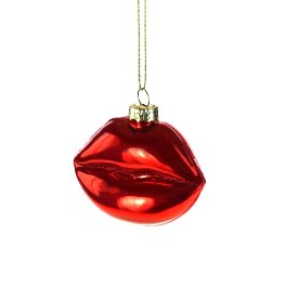 Glass hanger Pearly Lips, red