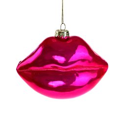 Glass hanger Pearly Lips, pink