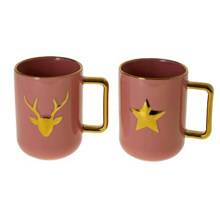 Becher Star/Deer, 2 sort.