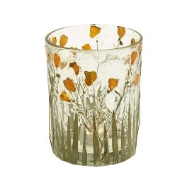 Candle holder w. flowers