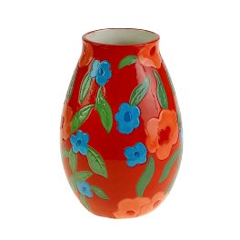 Vase Flores, red/blue/green