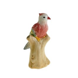 Vase w. bird, multi-colored