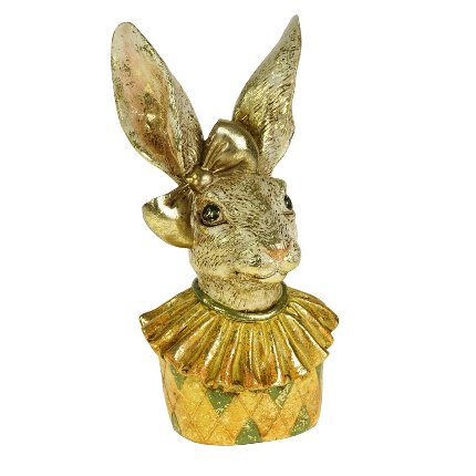 Rabbit bust Hollylein, cream/yellow/gold
