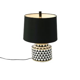 Lampe de table Donna, noir/blanc