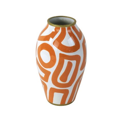 Vase Mandarino, orange/weiß