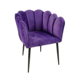 Chaise Marlene, violet/noir