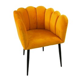 Chaise Marlene, jaune/noir