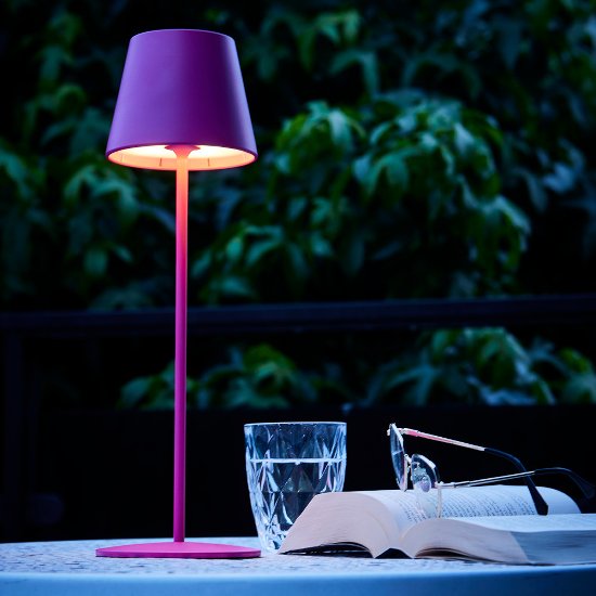LED table lamp Lys, magenta