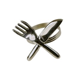 Napkin ring cutlery, silver