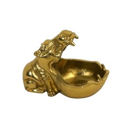 Schale Hippo, gold