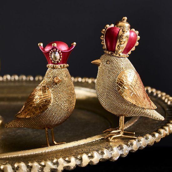 Petits oiseaux Royal Birds, or/rouge