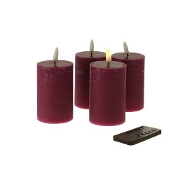 S/4 LED candle 3D Flame, purple