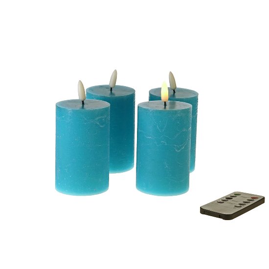 S/4 LED candle 3D Flame, blue