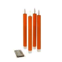 Set de 4 bougies LED, orange