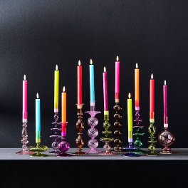 S/4 LED taper candle, purple