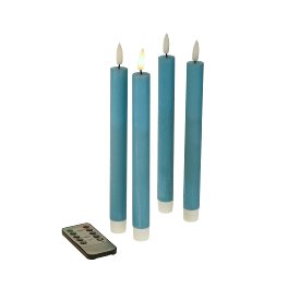 Set de 4 bougies LED, bleu