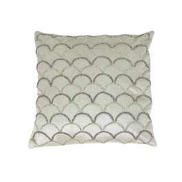 Mermaid cushion, w. pearl decoration, grey