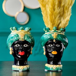 Deko-Vase Sicily Heads, 2 sort.