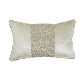 Cushion, w. pearl decoration, silver