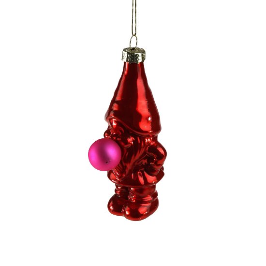 Glass hanger Bob van Bubbles, red