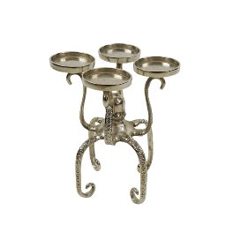 Candle holder octopus, silver