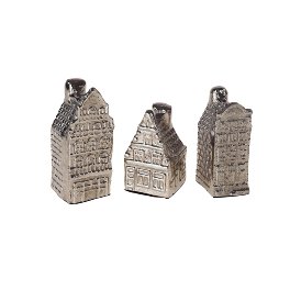 Little house, 3 assorted, silver