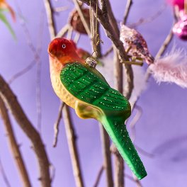 Glass hanger parrot, 2 ass.