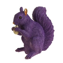Figurine écureuil, lilas