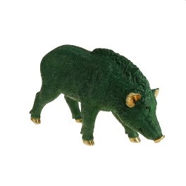 Figurine Sanglier, vert foncé