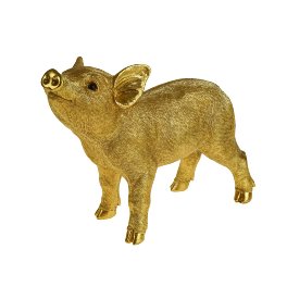 Figur Schwein, gold