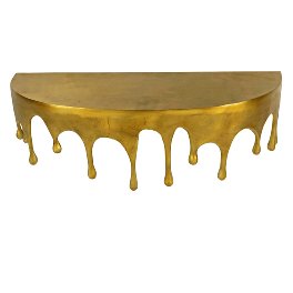Wall shelf Drops, round, antique gold