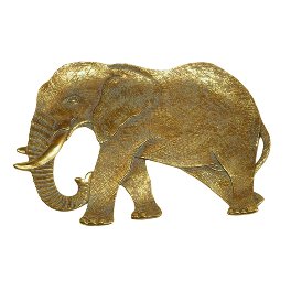 Éléphant décoratif, doré