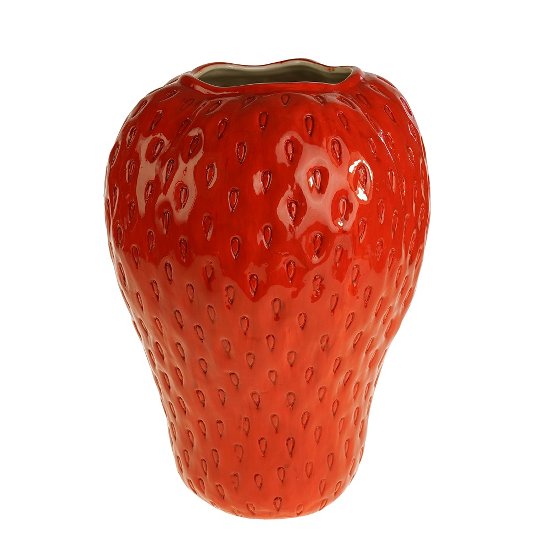 Vase fraise, rouge