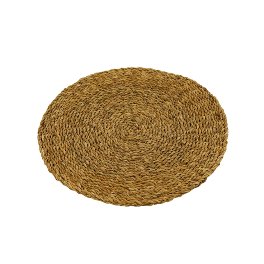 Placemat wicker, round, natural