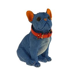 Figurine de chien Molly, bleu
