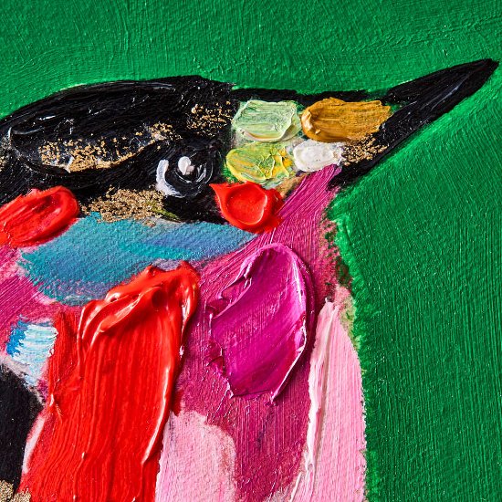 Painting Birdy, green