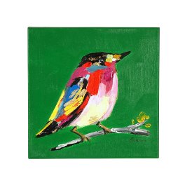 Painting Birdy, green