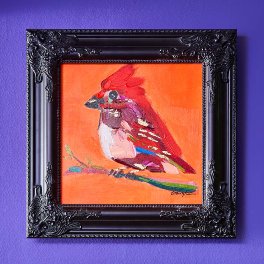 Peinture Birdy, orange/rouge
