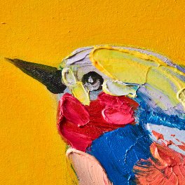 Painting Birdy, yellow