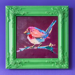 Painting Birdy, purple