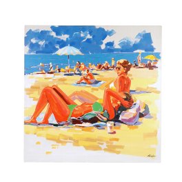 Painting Tanning Girl, multicoloured