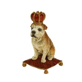 Figur Royal Dog, beige/rot