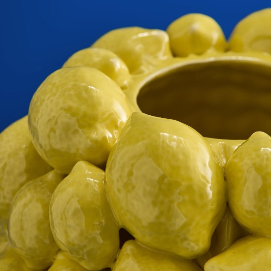 Vase Zitronen, gelb