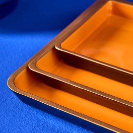 S/3 tray, orange