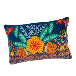 Cushion Frida, hand embroidered,