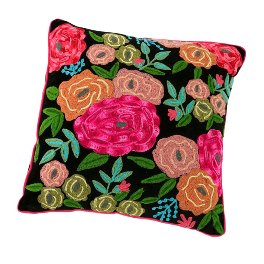 Cushion Lotte, hand embroidered,