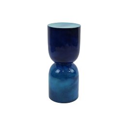 Column Marea, blue, metal, enameled, 26x26x61