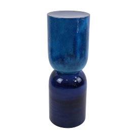 Column Marea, blue, metal, enameled, 32x32x91