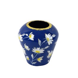 vase Margarita, metal, hand painted, 20x20x20