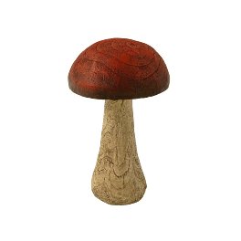 Mushroom, brown, polyresin